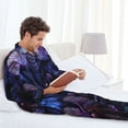 thumbnail image 6 of Disketp Fantasy Dragon In Cathedral for Pajamas Set Long Sleeve Sleepwear Mens Button Down Nightwear Pj Sets-XX-Large, 6 of 7