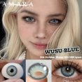 thumbnail image 4 of AMARA (Nuevo) | Serie ESTONIA Lentes De Contacto Suaves 2pcs/Par Lente 14.5mm Maquillaje Anual Cosméticos , Marrón/Gris/Verde, 4 of 4