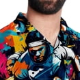 thumbnail image 5 of Football Men's Short Sleeve Beach Shirts, Hawaiian Printed Button Down Summer Casual Unisex Men's Shirts, 5 of 6