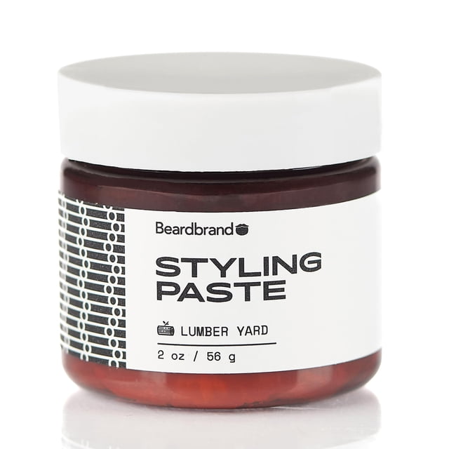 Pasta para peinar barba Beardbrand - Pasta para el cabello de fijación media y aspecto natural para hombres | Bálsamo para barba y crema para peinar el cabello versátil - Aroma a sándalo y cedro - 56