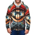 thumbnail image 6 of Lsque Mario for Mens Full-zip Hoodie, Zip-up Pullover Hooded Sweatshirt, Kangaroo Pocket Hoodie Ideal for Daily Wear, Travel, and Home-Medium, 6 of 8
