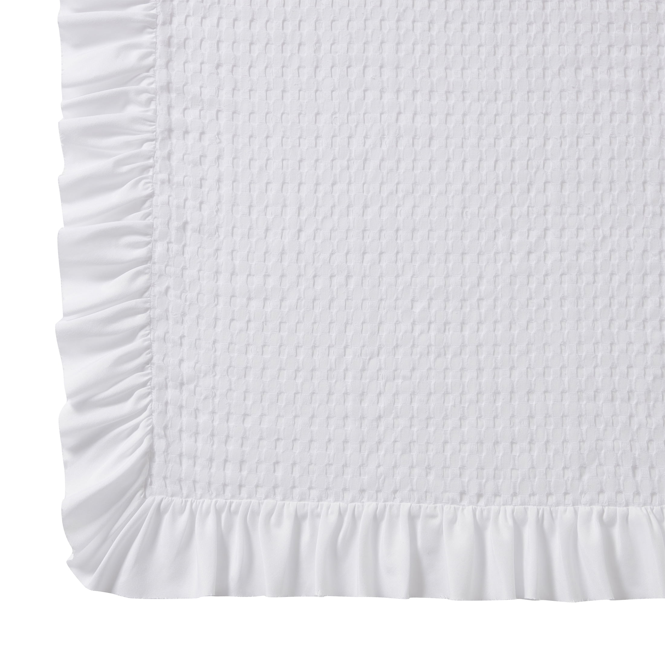 My Texas House Ella White Waffle Woven Microfiber Bed Blanket, King