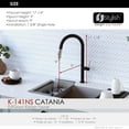 thumbnail image 4 of Stylish Catania Single Handle Matte Black Pull Down Kitchen Faucet K-141NS, 4 of 16