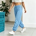 thumbnail image 2 of Teen Girls Waffle Knit Sweatpants High Waisted Lounge Pants with Pockets Drawstring Elastic Cuff Comfortable Loose Joggers for Casual Sleepwear, 2 of 8