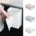 thumbnail image 2 of Portable Wall Mounted Toilet Kitchen Tissue Box Paper Holder Punch Free Tissue Organizer Case Home, 2 of 6