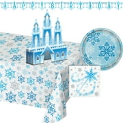 Creative Converting Blue Snow Princess Birthday Party Kit, 27 Count