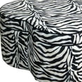 thumbnail image 4 of Funky Black White Pink Zebra Storage Ottoman Four Piece Set, 4 of 5