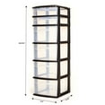 thumbnail image 3 of Homz Medium 6 Drawer Plastic Organizer Storage Drawers, Clear/Black Frame, 3 of 6
