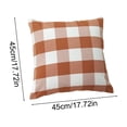 thumbnail image 3 of LEHOZIHEQ Plaid Pillows Case, Orange Plaid Decorative, 18x18 Inch Farmhouse Gingham Square Cushion Case, for Indoor Couch Bed or Outdoor Porch Patio, 3 of 9