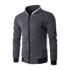 thumbnail image 2 of Abrigo de chaqueta con capucha y cuello alto con cremallera en contraste casual de diamante para hombre Pompotops oipoqjl9404, 2 of 3