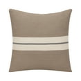 thumbnail image 6 of Ox Bay Xander 24" x 24" Taupe Striped Cotton Adult Decorative Throw Pillow Cover, 6 of 9