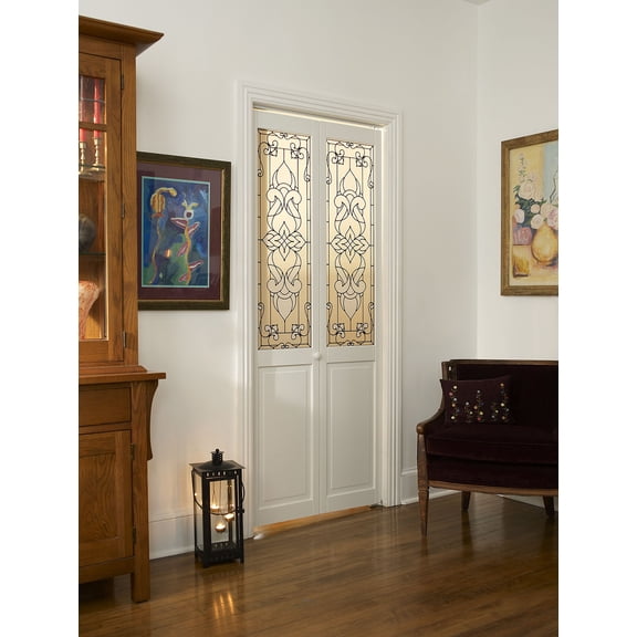 American Wood Eternity Half Glass Bifold Door, 24-in. x 80-in., Unfinished Pine