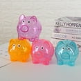 thumbnail image 3 of Taosunzt Piggy Bank Transparent Visible Cute Cartoon Pig Shape Money Saving Box for Daily Life Orange, 3 of 13