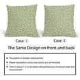 thumbnail image 6 of Sps ssion 20" x 20" Green Cream Floral Cotton Linen Decorative Pillow Case, Breathable, 6 of 6