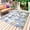 Black MediumPurple, variant on Spring Gnomes Outdoor Rug 6x9 Ft - Reversible Patio Rug Outdoor Camping Rugs, Watercolor Botanical Floral Buffalo Plaid Indoor Outdoor Area Rugs, Non-Slip Outdoor Carpet Runner for Deck/Porch