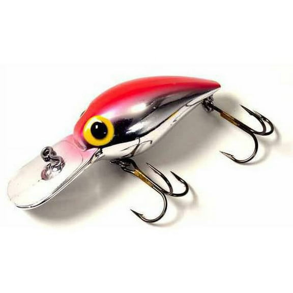 Brad's Mag Wigglers Crank Bait, Silver/Fluorescent Red