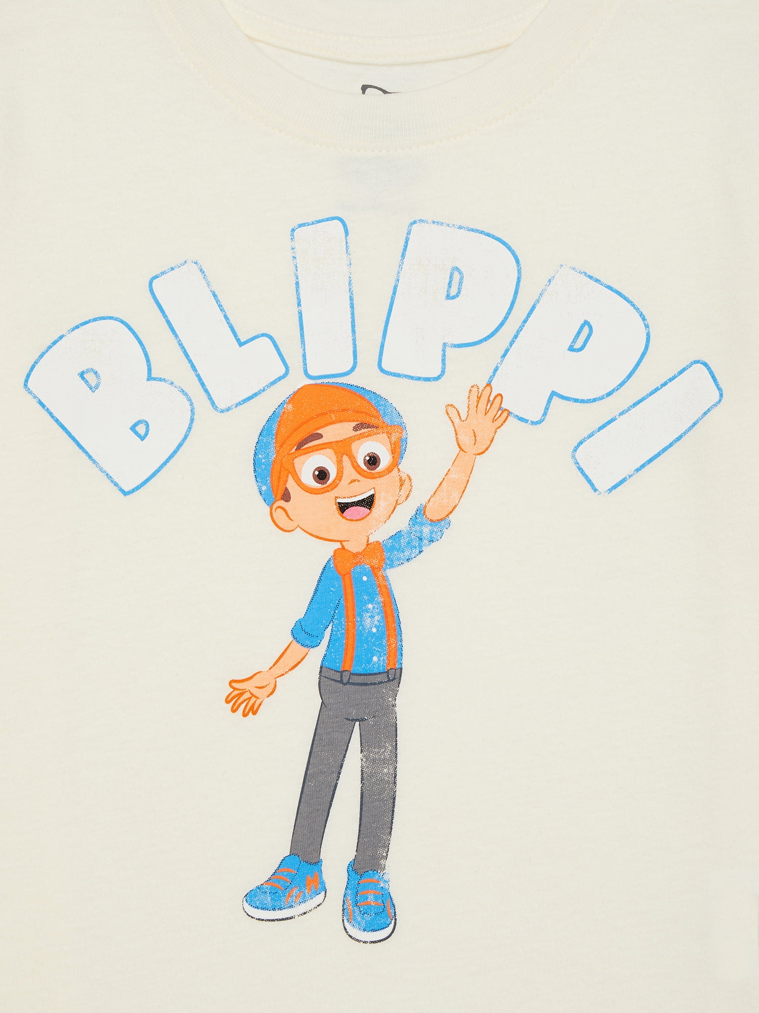 Blippi Toddler Graphic Crewneck Tee with Short Sleeves, Sizes 12M-5T