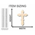 thumbnail image 2 of Unfinished Wood Catholic Cross Shape - Easter - Christian - Craft - up to 46" DIY 6" / 1/8", 2 of 3