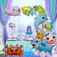 thumbnail image 4 of 12Pcs Sea Animal Balloons ,Cute Ocean Animal Foil Balloons Under the Sea Decoration for Girls Boys Ocean Themed Birthday Party Supplies, 4 of 6