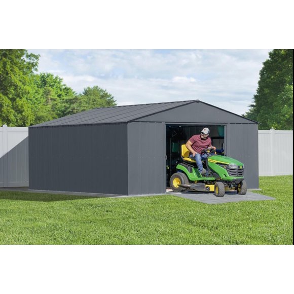 Arrow Classic Metal Shed, 14 x 14, Charcoal