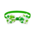 thumbnail image 2 of St. Patrick's Day Pet Bow Tie Four Leaf Clover Decoration for Cats Dogs Size 3.15x1.57 Inches, 2 of 6
