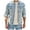 Light Blue, variant on WREESH Fashion Winter Jacket Men'S Lapel Solid Color Multi-Pocket Wear Hole Button Denim Outwear Trend Long Sleeve Jacket Coat Light Blue