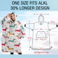 thumbnail image 4 of Oversized Wearable Blanket Hoodie,Colorful Funny Dachshund Sherpa Blanket Hoodie with Super Pockets,Super Warm Fuzzy Pullover for Women & Men, 4 of 6