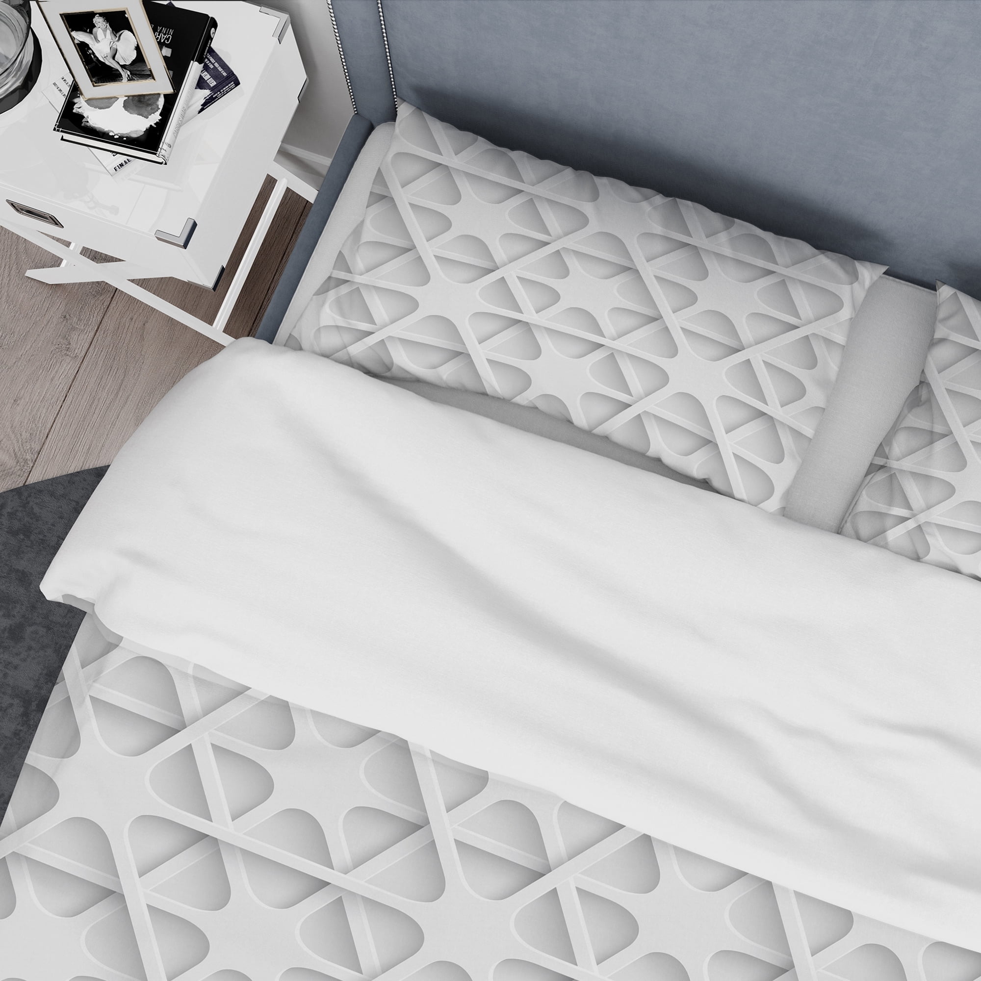 Designart 'Abstract Network' Scandinavian Duvet Cover Set