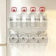 thumbnail image 4 of Wall Mounted Metal Storage Basket Organizer Kitchen Bathroom Shelf Rack Space Saving Hanging Basket For Kitchen Bathroom Laundry Room Home Organization Use, 4 of 6