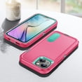 thumbnail image 5 of Allytech Rugged Case Compatible with iPhone 14 with Hidden Kickstand, [Military Grade Drop Protection] Soft TPU Hard PC Bumper Non-Slip Shockproof Full Protective Case, Rose+Mint, 5 of 8