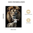 thumbnail image 2 of Nawypu  Art Lion and Lamb Abstract Art Canvas Painting Wildlife Print, Jesus Cross Inspirational Painting Print Artwork, Animal Poster Modern Home Decor Wall Decor, 2 of 5