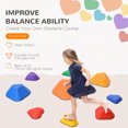 thumbnail image 4 of Qaba 9PCs Stepping Stones Kids, Non-Slip Stackable Balance Stepping Stone, 4 of 10