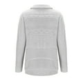 thumbnail image 4 of Cable Knit Sweater for Men Solid Color Stabd Collar Sweater Long Sleeve Cardigan Jacket with Leather Buckle Gray M, 4 of 5
