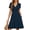 B-Navy Blue, variant on UVN Dresses for Women Deep V Neck Short Sleeve Summer Sundress Midi Party dress with Pocket