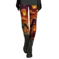 thumbnail image 2 of Halloween Leggings for Women Elastic High Waist Slim Fit Casual Festive Pumpkin Print Workout Running Yoga Pants, 2 of 5