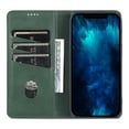 thumbnail image 5 of SaniMore for iPhone 14 6.1" PU Leather Case, Solid Color Magnetic Closure Flip Wallet Cover Built-in 3 Card Slots & Multi-Angle Kickstand Full Body Protective Shell, Darkgreen, 5 of 8