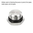 thumbnail image 5 of Uxcell M16x1.5 Male Plug Stainless Steel Thread Hex Head Socket Pipe Fitting with Sealing Rubber Ring 2 Pack, 5 of 5