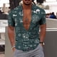 thumbnail image 3 of Camisa con estampado étnico para hombre, camisas de verano con solapa, camisetas de manga corta con gráficos a cuadros para hombre, camisetas de hip-hop de calle de gran tamaño 2024, 3 of 5