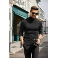 thumbnail image 4 of COOFANDY Men's Slim Fit Turtleneck Sweater Casual Basic Knitted Long Sleeve Pullover Sweater, 4 of 10