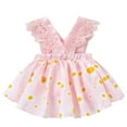 thumbnail image 2 of MEZZALL Oddler Girl Sleeveless Floral Print Crawl Suit Dress Sundress Contains Headband 3 To 27 Months, Pink, 3-9 Months, 2 of 3