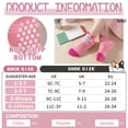 thumbnail image 6 of 12 Pairs Baby Girls Grips Ankle Socks Kids Toddlers Infants Anti Slip Non Skid Funny Cartoon Crew Breathable Cotton Socks, 6 of 6