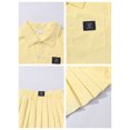 thumbnail image 6 of PureChapter Girls Summer Outfits Striped Short Sleeve Button Down Shirt & Pleated Skirt 2 Piece Preppy Clothes for Back to School, 6 of 8
