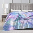 thumbnail image 4 of Mermaid Blanket Soft Fleece Flannel Lightweight Birthday Gifts Blankets Cozy Warm Cute Throw Blanket Living Rooms Sofa Decor Blanket All Seasons 50x40 Inches, 4 of 6