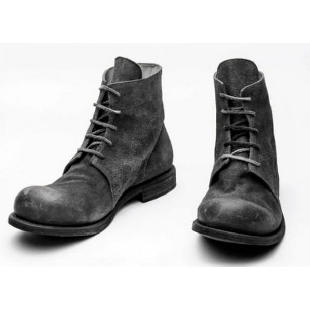 Botas de invierno de tubo corto informales para niños y niñas, estilo retro, con tacón de cuña bajo, grandes, cuadradas y con cinturón fino