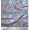 thumbnail image 1 of Soimoi Cotton Duck Fabric Crab,Balloons & Alphabets Kids Print Fabric by the Yard 42 Inch Wide, 1 of 1