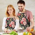 thumbnail image 5 of Pioneer Flower Floral Print Pattern Apron-Garden Aprons for Women with Pockets-Cotton Linen Waterproof Kitchen Cooking Gardening Aprons Adjustable for Kitchen,Cooking,BBQ and Salon 33x27 Inch, 5 of 7