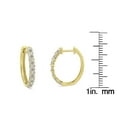 thumbnail image 5 of 10K Two-Toned Gold 1/2ct TDW Diamond Hoop Earring (J-K, I2-I3), 5 of 7