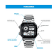 thumbnail image 5 of Reloj Shhors Multifunciones con Luz LED, Resistente al Agua, 5 of 5