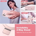 thumbnail image 2 of for iPhone 12 Case with Magnetic Ring Stand Silicone Phone Case 6.1" for Women Men [Compatible with MagSafe][Full Camera Protection][Military-Grade Drop Protection], Pink, 2 of 13