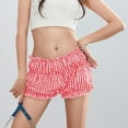 thumbnail image 5 of Mashaouyo Women's Shorts Ladies Casual Fashion Comfortable Low Waist Plaid Shorts Clothing Sale, 5 of 8
